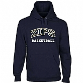 Men's Akron Zips Custom Sport Arch Applique Pullover Hoodie - Navy Blue,baseball caps,new era cap wholesale,wholesale hats
